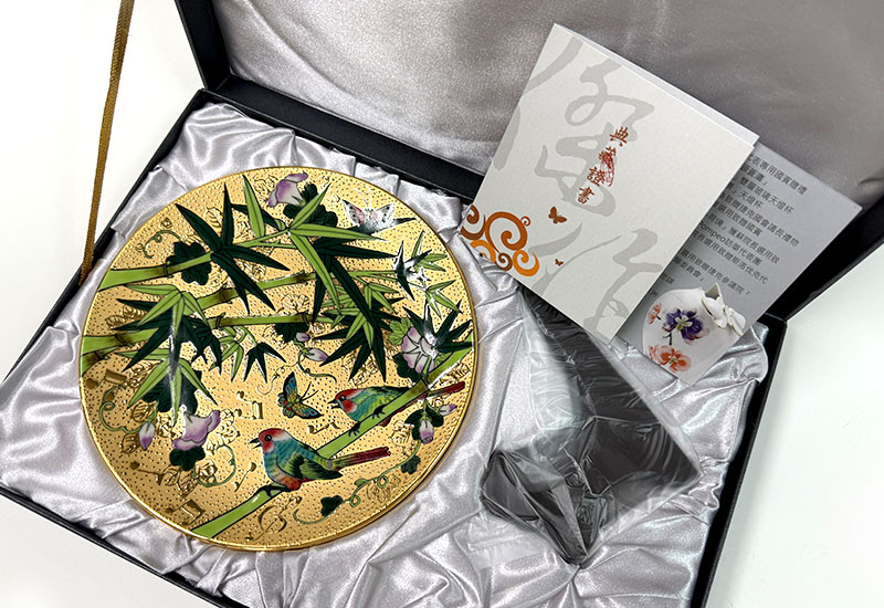 G14花鳥音符金盤